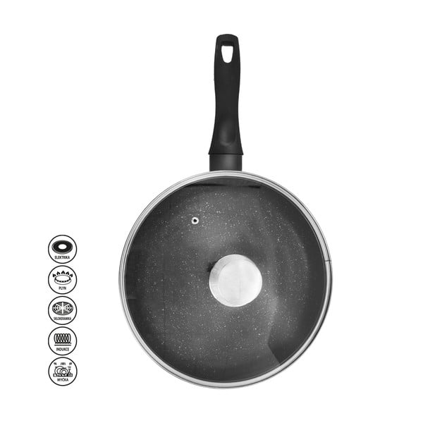 Tigaie cu capac din aluminiu ø 28 cm Grande – Orion-image-4