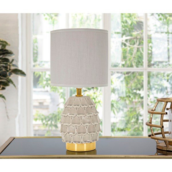 Veioză bej din ceramică cu abajur textil (înălțime 30,5 cm) Pigny – Mauro Ferretti-image-4