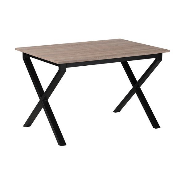 Masă de dining cu blat cu aspect de lemn de stejar 80x120 cm Ipswich – Støraa
