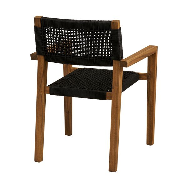 Scaun de grădină negru din lemn masiv Anzio – House Nordic-image-4