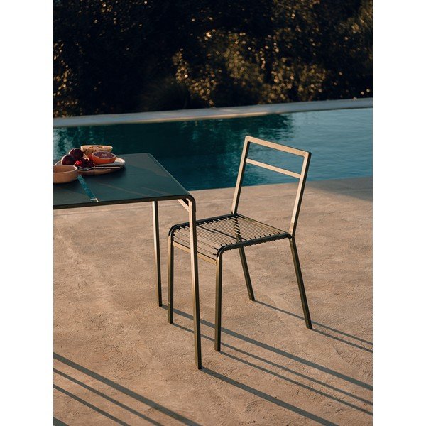 Scaun de grădină verde din metal Oto – noo.ma-image-1