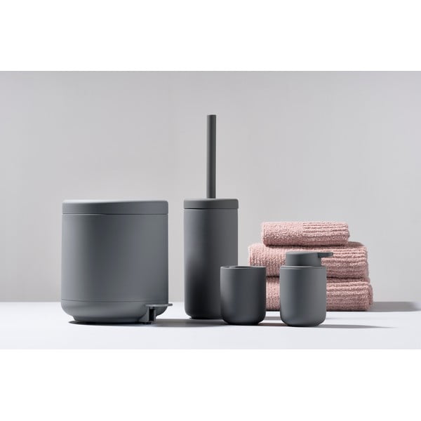 Coș de gunoi cu pedală pentru baie Zone UME, 4 l, gri-image-2