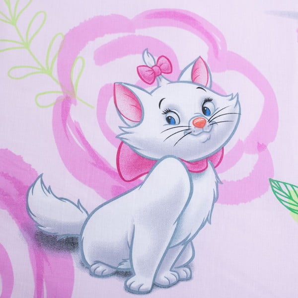 Lenjerie de pat pentru copii roz din bumbac pentru pat de o persoană 140x200 cm Marie Cat "Pink" – Jerry Fabrics-image-4