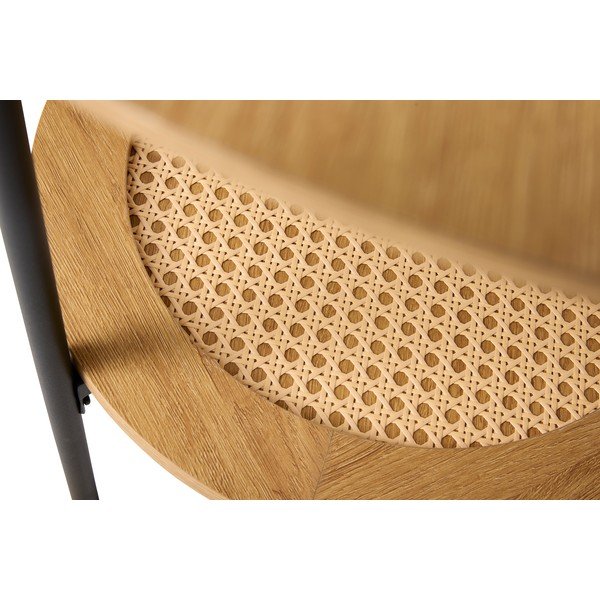 Măsuță auxiliară rotundă cu aspect de lemn de stejar ø 50 cm Pensacola – Unique Furniture-image-2