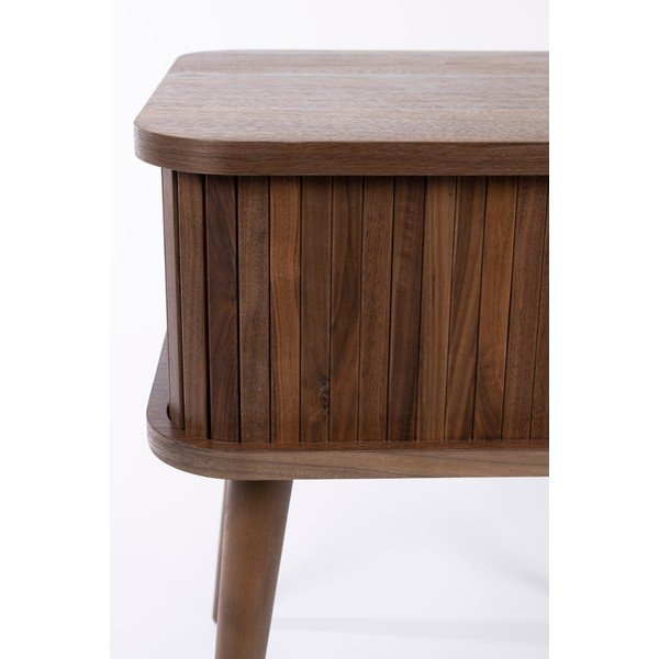 Noptieră maro cu aspect de lemn de nuc Barbier – Zuiver-image-3