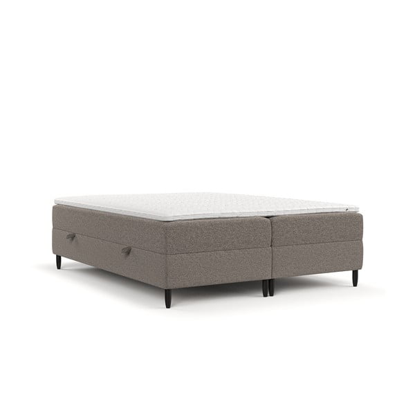 Pat boxspring maro cu spațiu de depozitare 180x200 cm Malte – Maison de Rêve