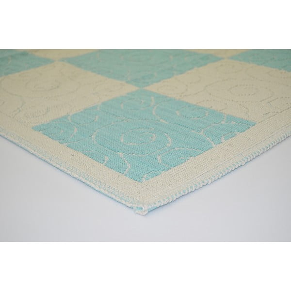 Covor rezistent Vitaus Patchwork, 80 x 150 cm, albastru-image-2