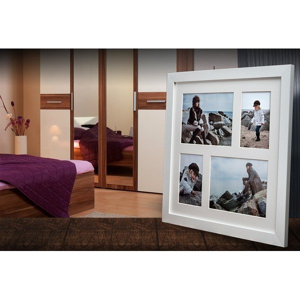 Ramă foto pentru 4 fotografii Styler Narvik, 39 x 39 cm, alb-image-1