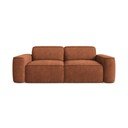 Canapea teracotă cu tapițerie din chenille 204 cm Omao – Makamii