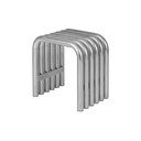 Scaun de grădină argintiu din metal Nokk – noo.ma