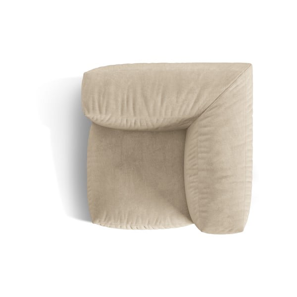 Modul pentru canapea modulară bej cu tapițerie din catifea (cu colț variabil) Martina – Micadoni -image-3