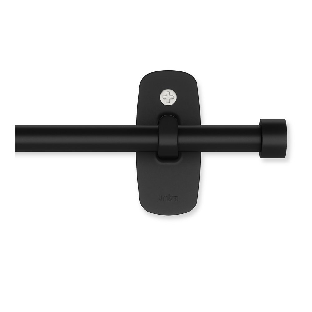 Galerie de perdea negru-mat extensibila din otel 40 - 71 cm Adhera – Umbra