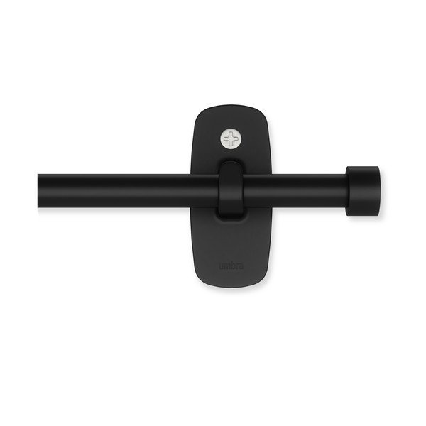 Galerie de perdea negru-mat extensibilă din oțel 40 - 71 cm Adhera – Umbra