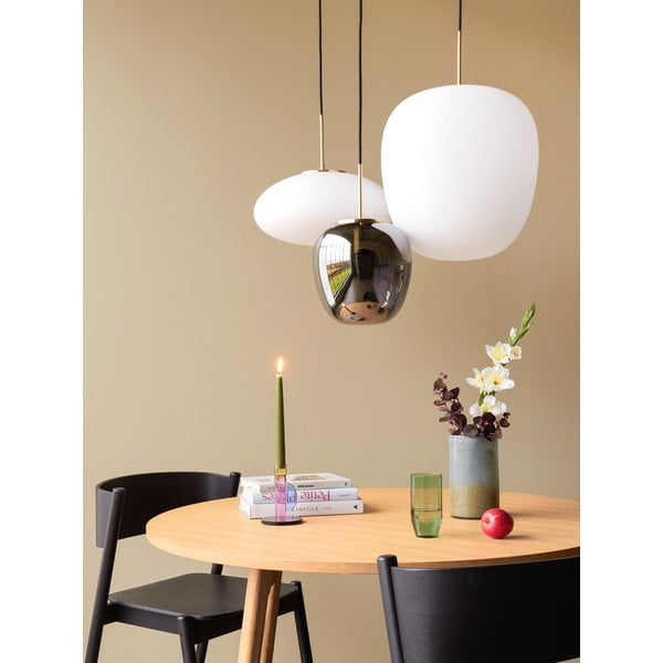 Masă de dining în culoare naturală rotundă cu aspect de lemn de stejar ø 115 cm Ground – Hübsch-image-2