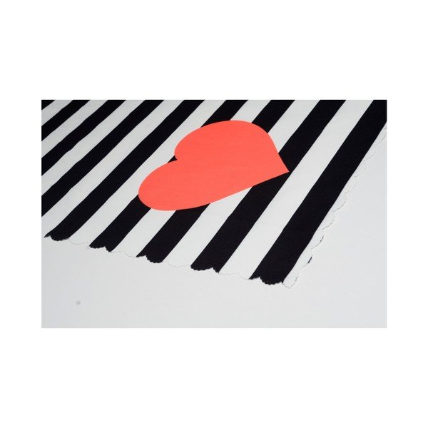 Napron din microfibră pentru masă Minimalist Cushion Covers Stripes with Heart, 45 x 145 cm-image-1