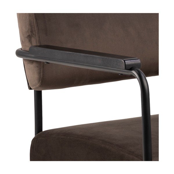 Fotoliu cu husă din catifea Actona Cloe, maro închis-image-4