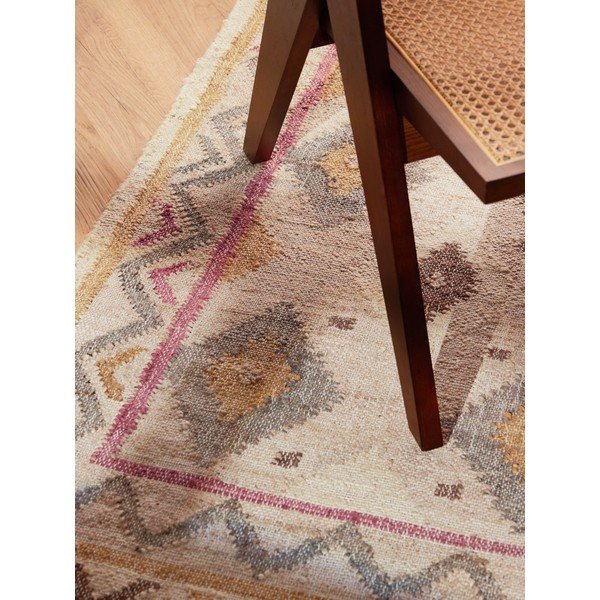 Covor tip traversă crem țesut manual din iută 80x200 cm Roya Imani – Elle Decoration-image-3