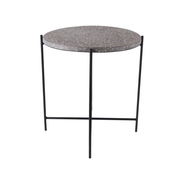 Măsuţă auxiliară Leitmotiv Terrazzo Uno, gri-image-1