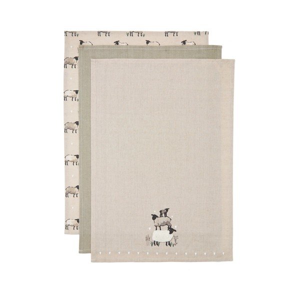 Prosoape de vase 3 buc. din amestec de in 45x65 cm Highland Sheep – Cooksmart ®-image-3