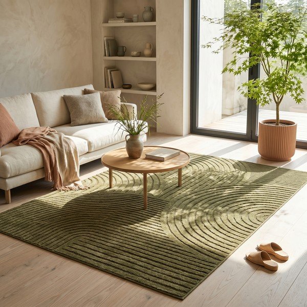 Covor verde închis 160x230 cm Whirl – ESTE-image-2