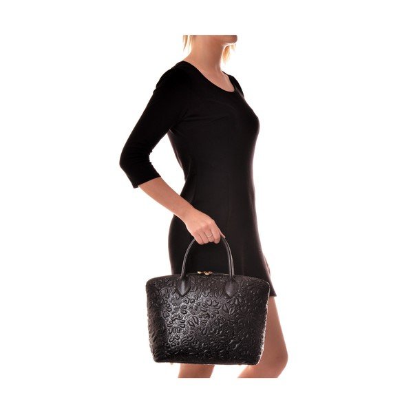 Poșetă din piele Anna Luchini Bloom Nero, negru-image-4