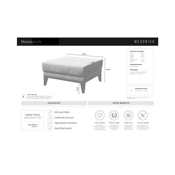 Taburet MESONICA Musso, bej-image-3