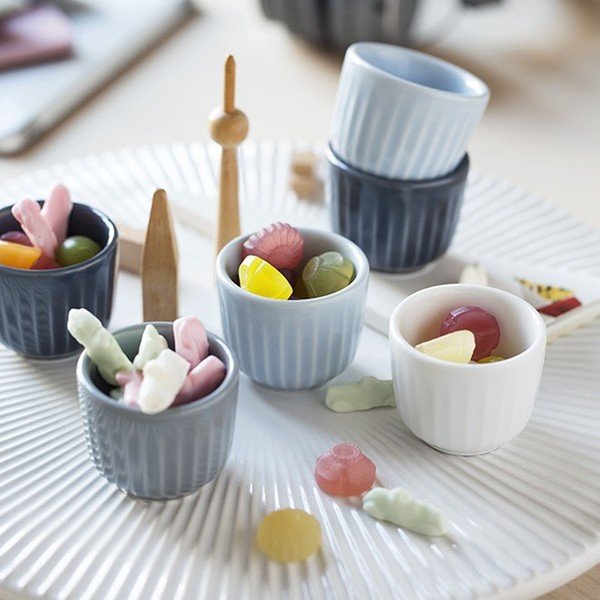 Set 2 suporturi din porțelan pentru ouă Kähler Design Hammershoi, ⌀ 8 cm, alb-image-1