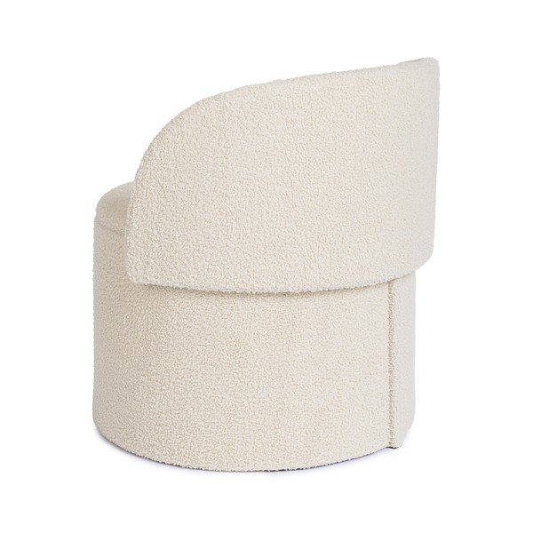 Puf crem cu tapițerie din țesătură bouclé Anthea – Yes Everyday-image-4