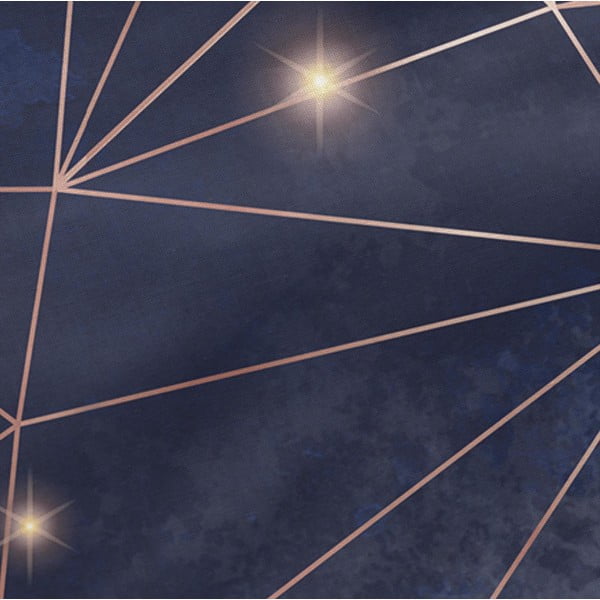 Set 2 fețe de pernă din bumbac Blanc Deep Blue, 50 x 75 cm-image-1