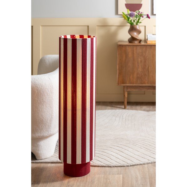 Lampadar roșu/alb cu tapițerie din frânghie (înălțime 106 cm) Vienna Stripes – Leitmotiv-image-1