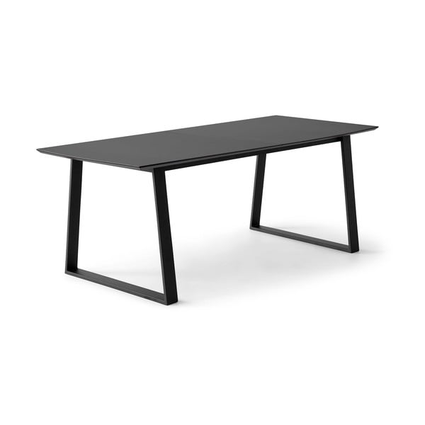Masă de dining neagră extensibilă cu blat negru 100x210 cm Meza – Hammel Furniture