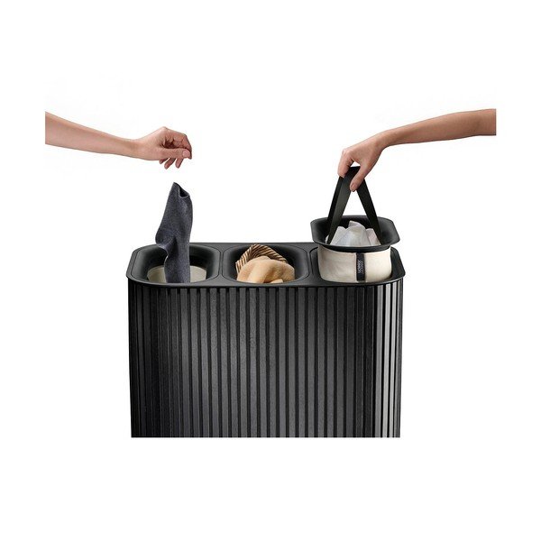 Coș de rufe negru 3x30 l din bambus Tota Trio Luxe – Joseph Joseph-image-4
