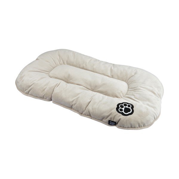 Pat pentru animale de companie bej pentru câini din piele întoarsă 87x55 cm Flakes – Love Story