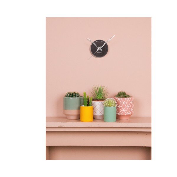 Ceas de perete Present Time Marble Dot, negru-image-2