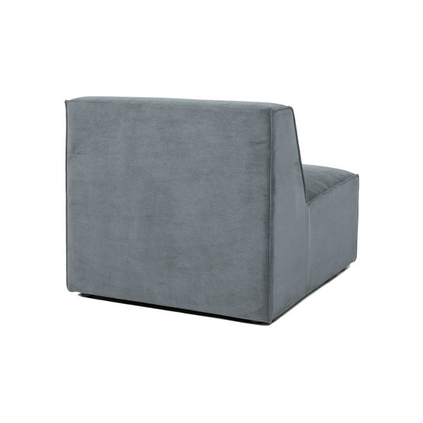 Modul pentru canapea gri cu tapițerie din catifea reiată  (de mijloc) Sting – Scandic-image-2