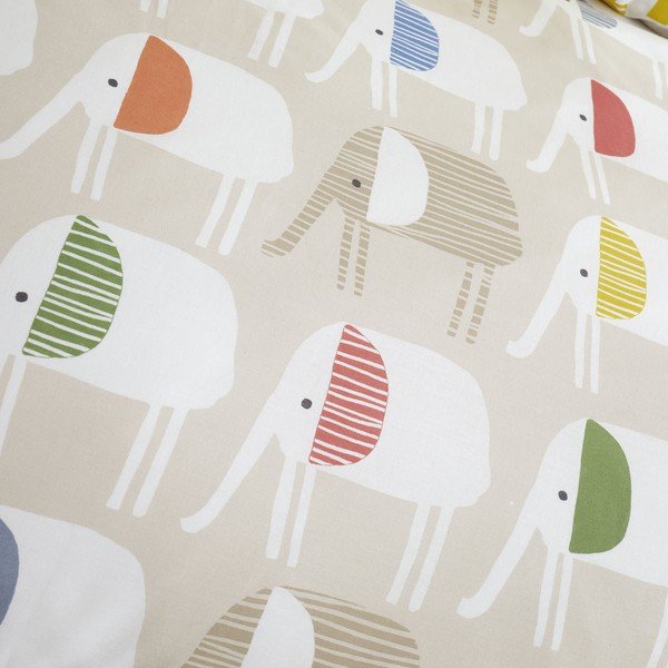Lenjerie de pat din bumbac pentru copii 200x135 cm Minbu Elephant - Pineapple Elephant-image-4