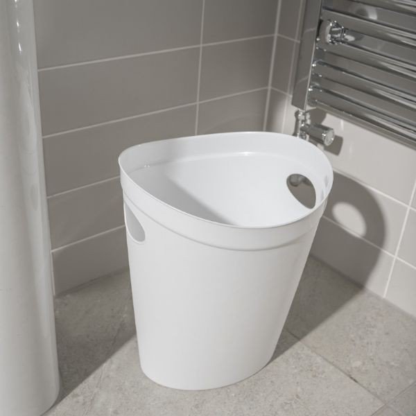Coș de gunoi pentru hârtie Addis Flexi, 27 x 26 x 34 cm, alb-image-1