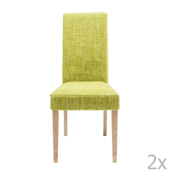 Set 2 scaune cu picioare din lemn de fag Kare Design Salty, verde deschis