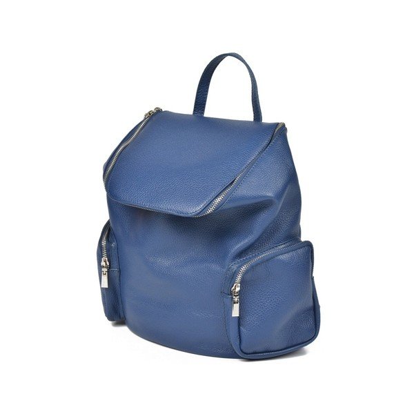 Rucsac din piele, Luisa Vannini Amedea, albastru-image-2