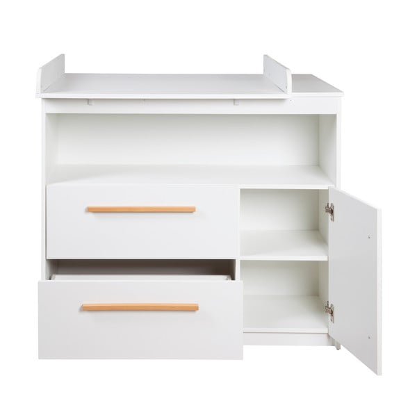 Comodă de copii albă joasă 107x98 cm Lilo – Roba-image-3