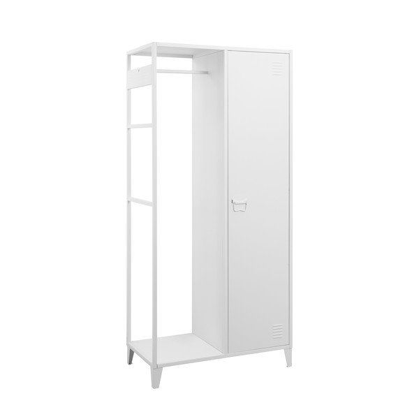 Șifonier alb deschis din metal 80x175 cm Salino – Støraa-image-1