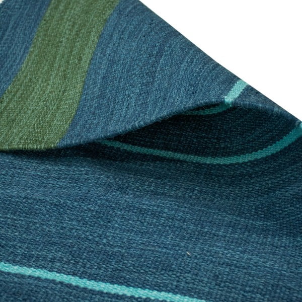 Covor reversibil pentru exterior din plastic reciclat Green Decore Marlin, 160 x 230 cm, albastru-închis-image-4