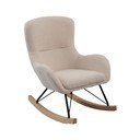 Fotoliu de copii bej balansoar cu tapițerie din țesătură bouclé Rocky – Vipack