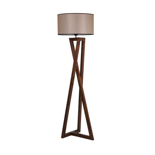 Lampadar maro cu abajur textil (înălțime 149 cm) Maçka – Opviq lights