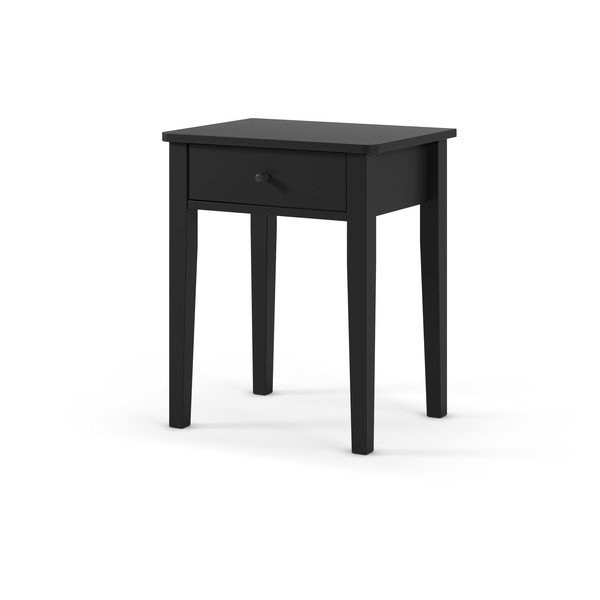 Noptieră neagră cu aspect mat Bart – Marckeric-image-2