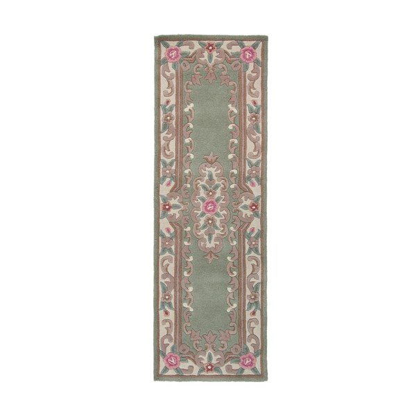 Covor din lână Flair Rugs Aubusson, 67 x 210 cm, verde