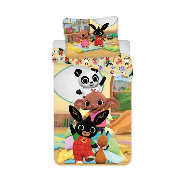 Lenjerie de pat pentru copii din bumbac pentru pat de o persoană 140x200 cm Bing – Jerry Fabrics