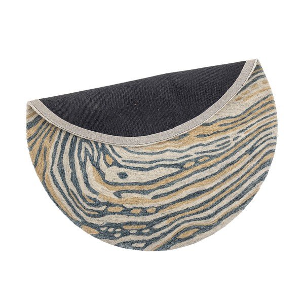 Covor albastru-maro rotund din lână ø 120 cm Tiger – Bloomingville-image-3