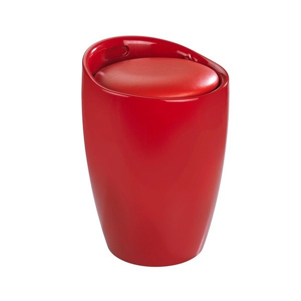 Coș de rufe /taburet Wenko Candy, 20 l, roșu-image-1