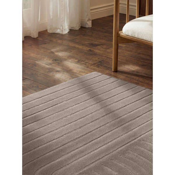 Covor gri deschis țesut manual din lână 200x300 cm Arcura – Vikosa-image-2